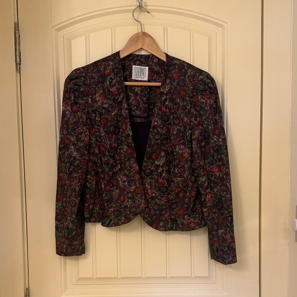Vintage 90s Floral Cropped Jacket